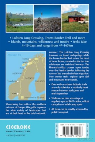 Hiking in Norway - North: Trekking above the Arctic Circle: Lofoten Islands, Narvik, Ofotfjorden, Troms and Finnmarksvidda - Mike Laing [KSIĄŻKA]