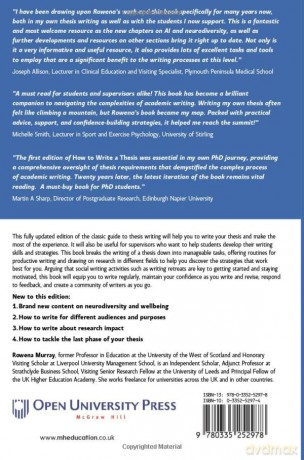 How to Write a Thesis - Rowena Murray [KSIĄŻKA]