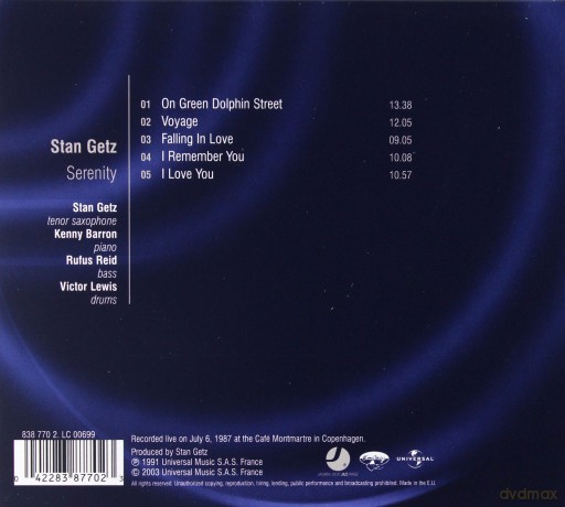 Stan Getz: Serenity (digipack) [CD]