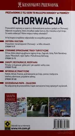 Chorwacja Kieszonkowy Przewodnik + Mapa Gratis [KSIĄŻKA]