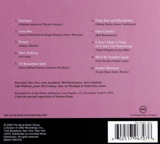 Stan Getz: Stan Getz At The Shrine (Originals) [CD]