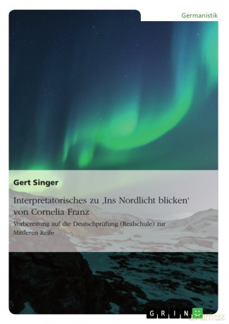 Interpretatorisches zu 'Ins Nordlicht blicken' von Cornelia Franz. Vorbereitung auf die Deutschprüfung (Realschule) zur Mittleren Reife - Gert Singer [KSIĄŻKA]