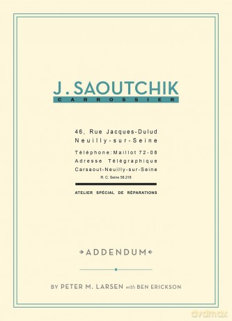 J. Saoutchik Carrossier: Addendum - Peter M Larsen [KSIĄŻKA]