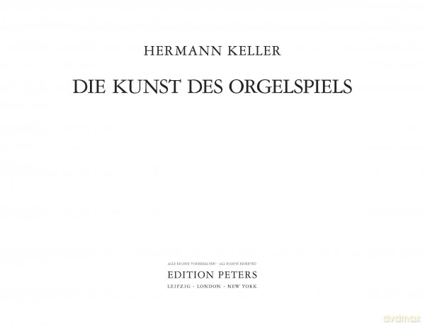 Keller: The Art of Organ Playing - Hermann Keller [KSIĄŻKA]