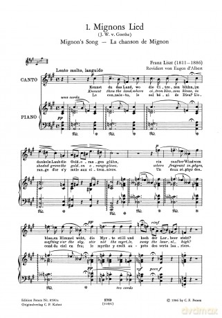 Lieder(20) Hoog Chant - Franz Liszt [KSIĄŻKA]