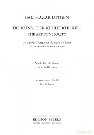 Lutgen: Art of Velocity Vol.1 (High Voice) (EP1358A) - Lutgen [KSIĄŻKA]