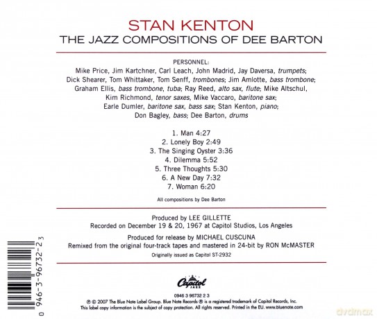 Stan Kenton: Jazz Comps Of Dee Barton [CD]