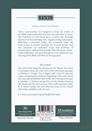 Matthew: Tyndale New Testament Commentary: No. 1 (Tyndale New Testament Commentaries) - RT France [KSIĄŻKA]