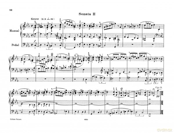 Mendelssohn: Organ Works Op.37 (EP1744): 3Praeludien und Fugen op.37 - 6 Sonaten op. 65 (Edition Peters) - Felix Mendelssohn [KSIĄŻKA]