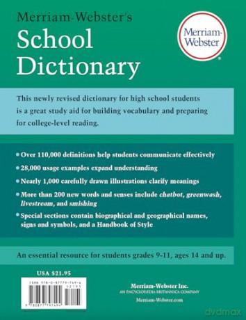 Merriam-Webster's School Dictionary - Merriam-Webster [KSIĄŻKA]