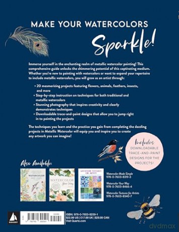 Metallic Watercolor: Create Shimmering Artwork with Metallic Paints - Step-by-Step Projects for Flora, Fauna, Feathers, and More - Elisabeth Götz [KSIĄŻKA]