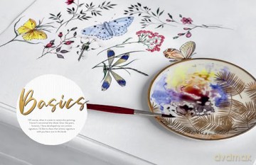 Metallic Watercolor: Create Shimmering Artwork with Metallic Paints - Step-by-Step Projects for Flora, Fauna, Feathers, and More - Elisabeth Götz [KSIĄŻKA]
