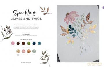 Metallic Watercolor: Create Shimmering Artwork with Metallic Paints - Step-by-Step Projects for Flora, Fauna, Feathers, and More - Elisabeth Götz [KSIĄŻKA]