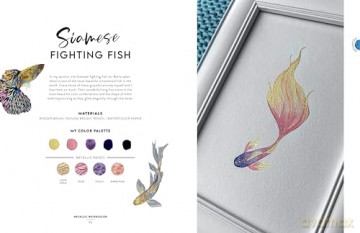 Metallic Watercolor: Create Shimmering Artwork with Metallic Paints - Step-by-Step Projects for Flora, Fauna, Feathers, and More - Elisabeth Götz [KSIĄŻKA]
