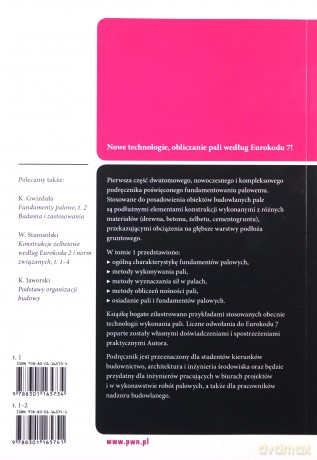 Fundamenty Palowe Technologie I Obliczenia - Kazimierz Gwizdała [KSIĄŻKA]