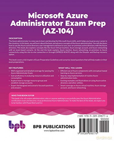 Microsoft Azure Administrator Exam Prep (AZ-104): Make Your Career with Microsoft Azure Platform Using Azure Administered Exam Prep (English Edition) - Lalit Rawat [KSIĄŻKA]
