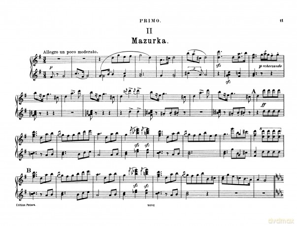 Moszkowski: Polish Dances Op.55 (Piano Duet) (EP2777) (Edition Peters) - Moritz Moszkowski [KSIĄŻKA]