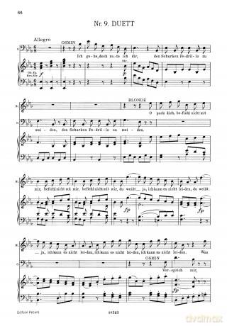 Mozart: Entführung aus dem Serail/Il Seraglio (Vocal Score) (EP745) - Wolfgang Amadeus Mozart [KSIĄŻKA]