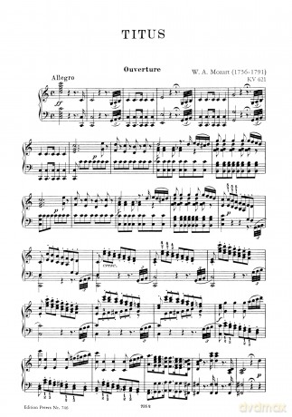 Mozart: La Clemenza di Tito (Vocal Score) (EP746) - Wolfgang Amadeus Mozart [KSIĄŻKA]