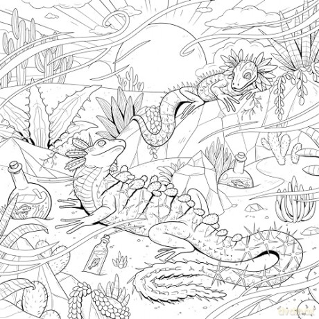 Mythographic Color and Discover: Mythical Beasts: An Artist's Coloring Book of Magical Creatures - Weronika Kolinska [KSIĄŻKA]