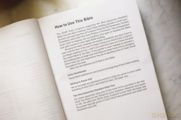 NASB, Daily Scripture, Paperback, White/Olive, 1995 Text, Comfort Print: 365 Days to Read Through the Whole Bible in a Year - Zondervan [KSIĄŻKA]