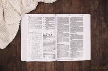 NASB, Daily Scripture, Super Giant Print, Paperback, White/Gold, 1995 Text, Comfort Print: 365 Days to Read Through the Whole Bible in a Year - Zondervan [KSIĄŻKA]
