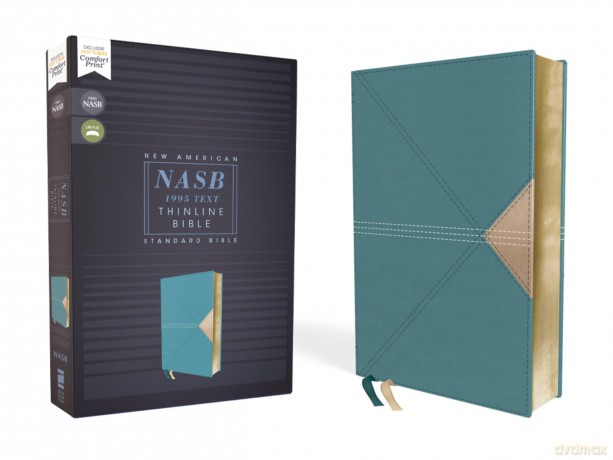 NASB, Thinline Bible, Leathersoft, Teal, Red Letter, 1995 Text, Comfort Print - Zondervan [KSIĄŻKA]