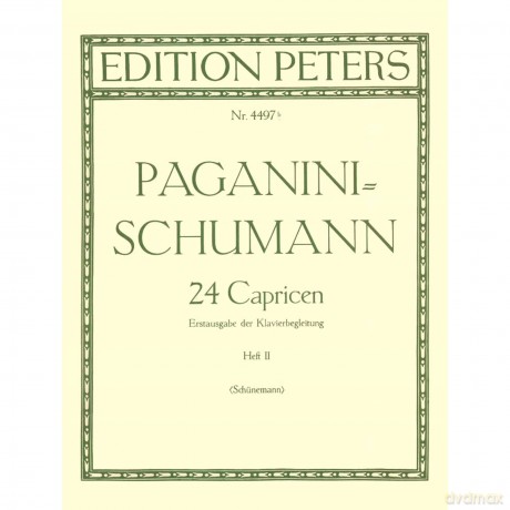 Niccolo Paganini-24 Caprices with Piano accompaniment, Vol.2 - Arr: Schumann, Ed: Schuenemann Paganini [KSIĄŻKA]