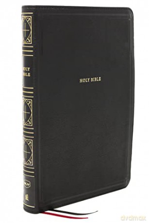 NKJV Holy Bible, Giant Print Thinline Bible, Black Leathersoft, Red Letter, Comfort Print: New King James Version: Holy Bible, New King James Version - Thomas Nelson [KSIĄŻKA]