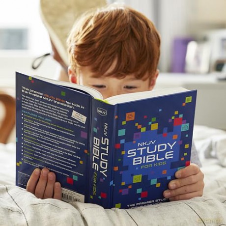 NKJV Study Bible for Kids, Hardcover: The Premier Study Bible for Kids: New King James Version, Study For Kids, Blue, Full-Color Interior - Thomas Nelson [KSIĄŻKA]