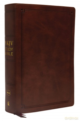NKJV Study Bible, Leathersoft, Brown, Comfort Print: The Complete Resource for Studying God's Word - Thomas Nelson [KSIĄŻKA]