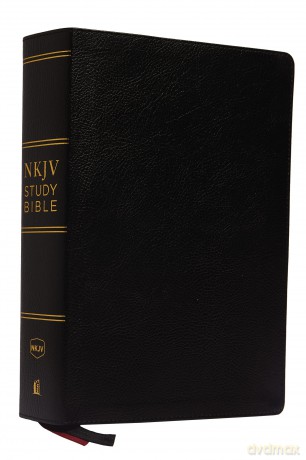 NKJV Study Bible, Premium Bonded Leather, Black, Comfort Print - Thomas Nelson [KSIĄŻKA]