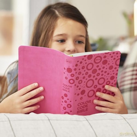 NKJV, Color Code Bible for Kids, Pink Leathersoft, Comfort Print - Thomas Nelson [KSIĄŻKA]