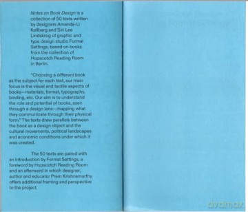 Notes on Book Design: By Formal Settings (Onomatopee, 242) - Onomatopee [KSIĄŻKA]