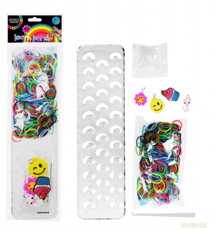 Gumki Loom Bands Zestaw Z Krosnem Mały [ZABAWKA]