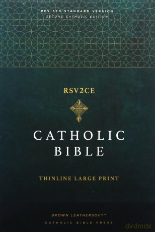 RSV2CE, Thinline Large Print Catholic Bible, Brown Leathersoft, Comfort Print - Catholic Bible Press [KSIĄŻKA]