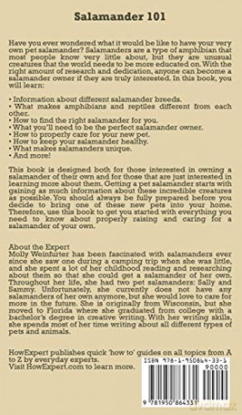 Salamander 101: How to Learn About, Get, and Take Care of Salamanders From A to Z - Howexpert [KSIĄŻKA]