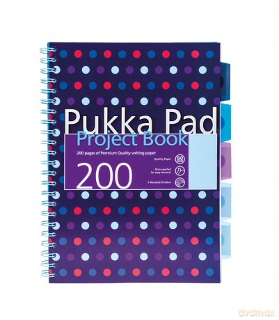 Kołozeszyt A4 6311 Niebieski Z Przekladkami Dots W Kratkę 200s. [SZKOŁA]
