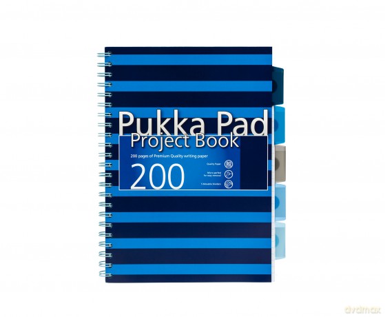 Kołozeszyt A4 7049 Niebieski Z Przekładkami Navy W Kratkę 200s. [SZKOŁA]