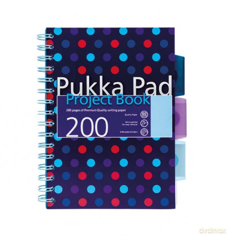Kołozeszyt A5 6312 Niebieski Z Przekładkami Dots W Kratkę 200s. [SZKOŁA]