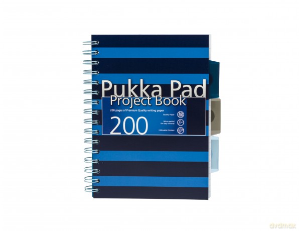 Kołozeszyt A5 7050 Niebieski Z Przekładkami Navy W Kratkę 200s. [SZKOŁA]