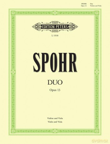 Spohr: Duo in E minor Op.13 (Violin and Viola) (L1918) - Louis Spohr [KSIĄŻKA]