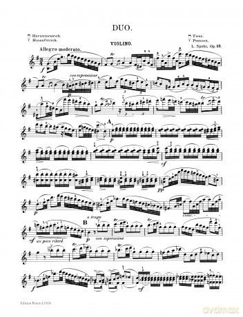 Spohr: Duo in E minor Op.13 (Violin and Viola) (L1918) - Louis Spohr [KSIĄŻKA]
