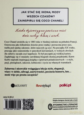 Księga Stylu Coco Chanel Jak Stać Się Elegancką Kobietą Z Klasą - Karen Karbo [KSIĄŻKA]