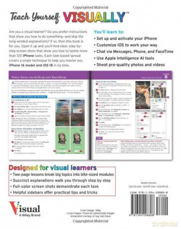 Teach Yourself VISUALLY iPhone 16 (Teach Yourself VISUALLY (Tech)) - Guy Hart-Davis [KSIĄŻKA]
