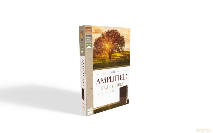 The Amplified Study Bible, Leathersoft, Brown, Thumb Indexed: Amplified Study Bible, Brown, Imitation Leather, Ribbon Marker, Large Print - Zondervan [KSIĄŻKA]