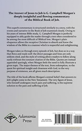 The Answer of Jesus to Job: An Analysis of the Biblical Book of Job, and the Life of Jesus Christ (Hardcover) - G Campbell Morgan [KSIĄŻKA]