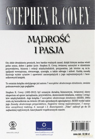 Mądrość I Pasja Tw - Stephen R. Covey [KSIĄŻKA]