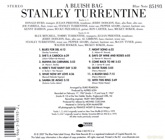 Stanley Turrentine: Blues For Del [CD]
