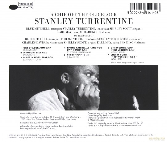 Stanley Turrentine: A Chip Off The Old Block (RVG) [CD]